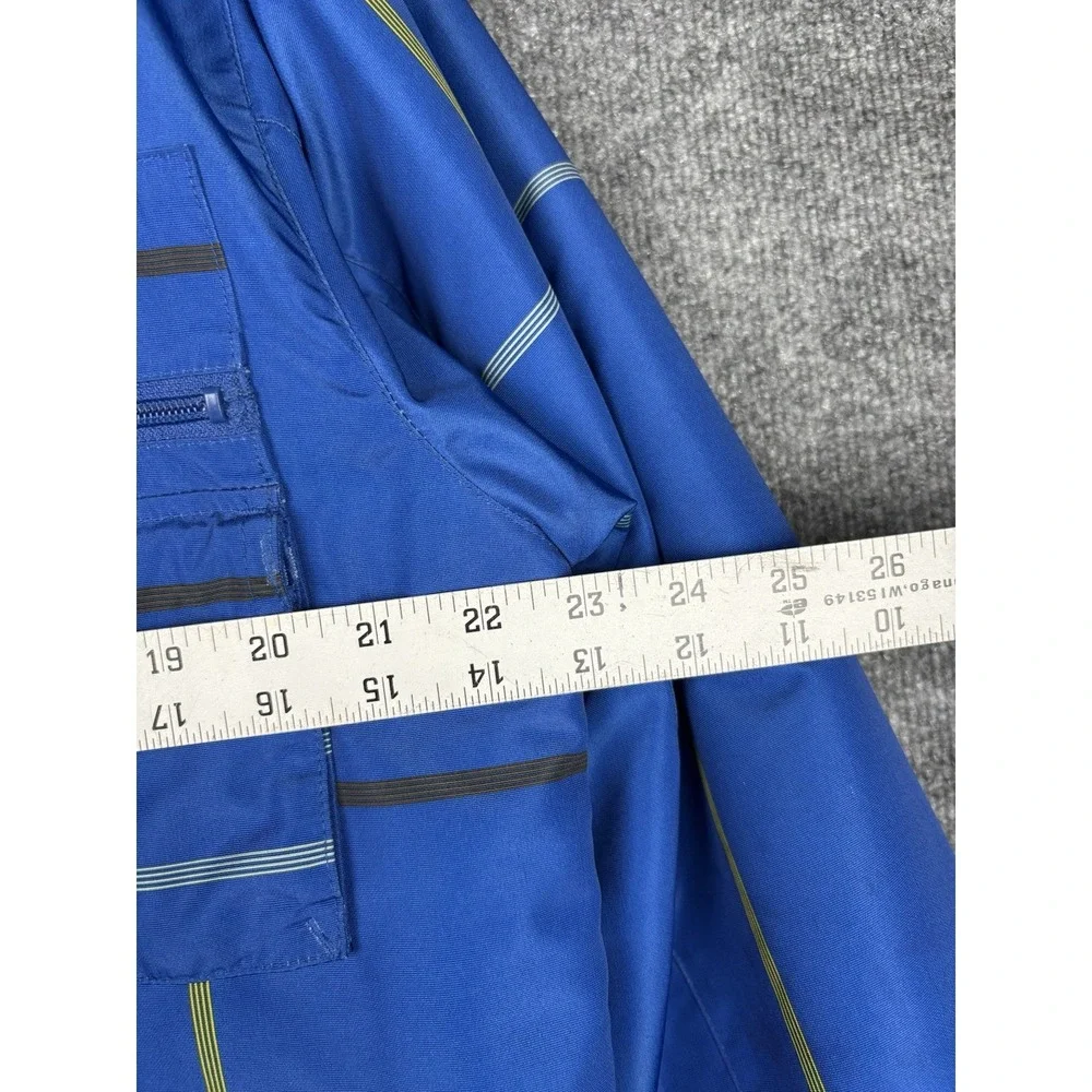 Y2K Helix Snowboard Jacket Mens M Blue Insulated Ski Cargo Hooded Snow Coat